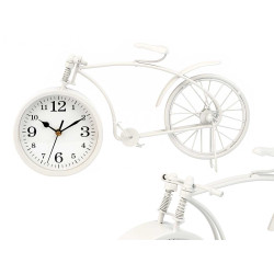 HORLOGE FORGE VÉLO BLANC 20CM