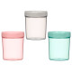 FRASCO PLASTICO ALTO TAMPA SORT 3 COR TRANSP 10DIA