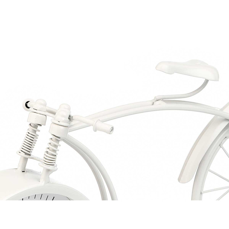 RELOJ FORJA BICICLETA BLANCO 20CM