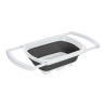 RECTANGULAR ADJUSTABLE STRAINER WHITE AND