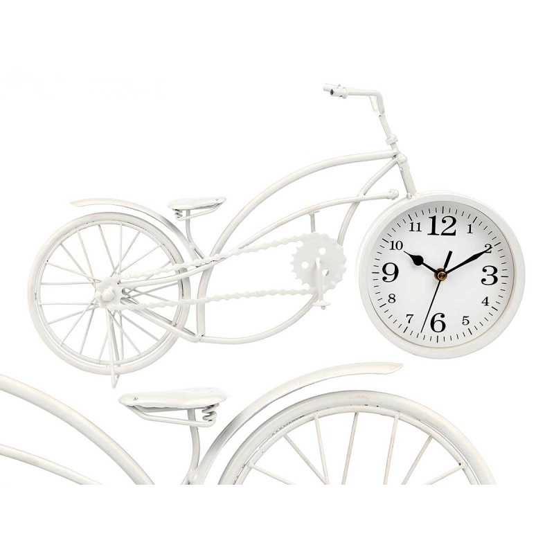 HORLOGE FORGE VÉLO BLANC 22,5CM LARGE