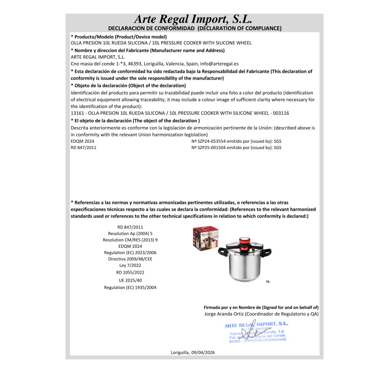 AUTOCUISEUR 10L AVEC ROUE EN SILICONE