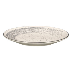 PLATO POSTRE PATINADO GRIS 19,5CM