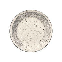 PLATO POSTRE PATINADO GRIS 19,5CM