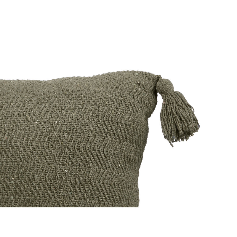 ALMOFADA POMPOM VERDE 45X45CM