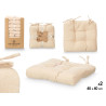 SET 2 CHAIR PILLOWS BEIGE 40X40CM 