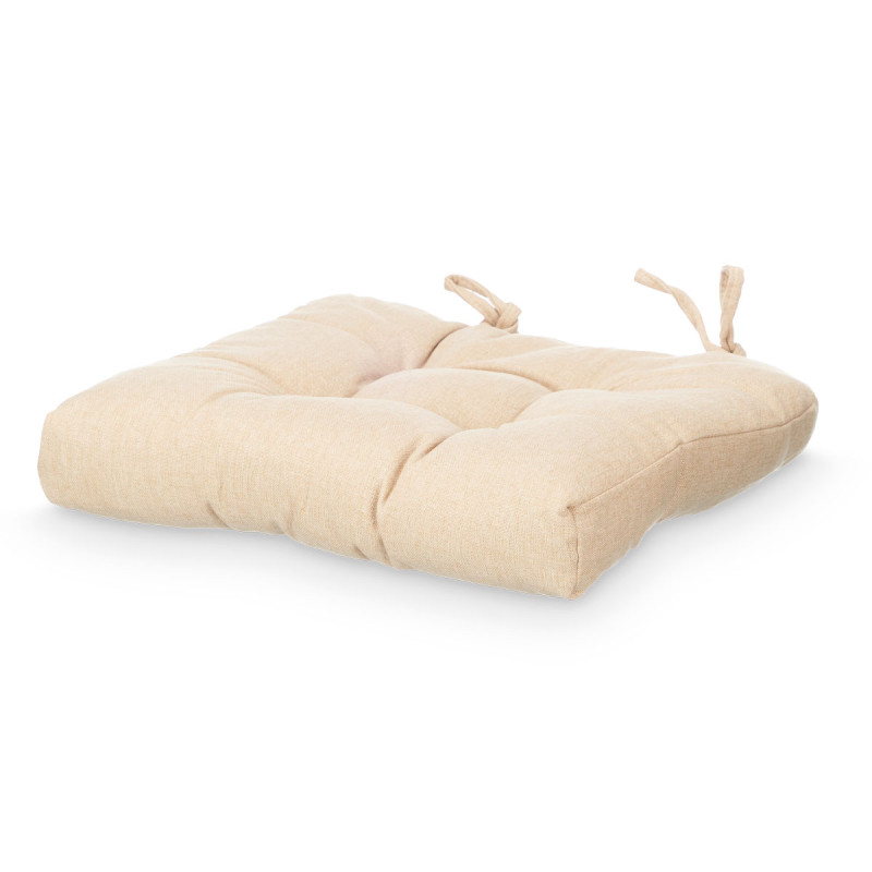 SET 2 COUSSINS DE CHAISE BEIGE 40X40CM