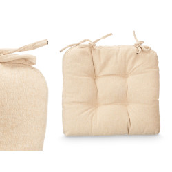SET 2 COUSSINS DE CHAISE BEIGE 40X40CM