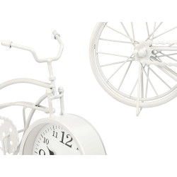 RELOJ FORJA BICICLETA BLANCO 22,5CM ANCHO