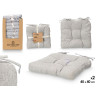 SET 2 COUSSINS DE CHAISE GRIS CLAIR 40X40CM
