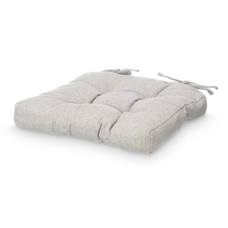 SET 2 CHAIR PILLOWS LIGHT GRAY 40X40CM 