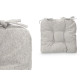 SET 2 CHAIR PILLOWS LIGHT GRAY 40X40CM 