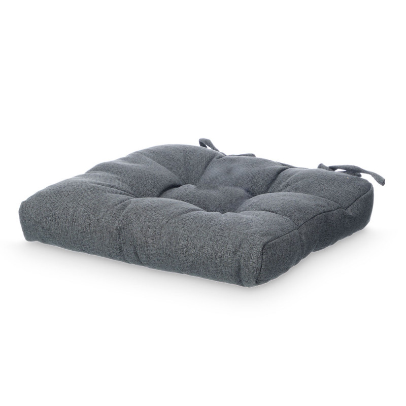 SET 2 COUSSINS DE CHAISE GRIS FONCÉ 40X40CM