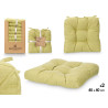 SET 2 COUSSINS DE CHAISE VERT 40X40CM