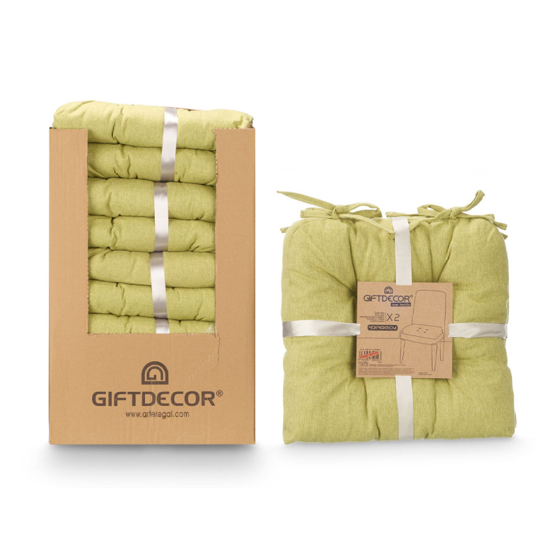 SET 2 COJINES SILLA VERDE 40X40CM