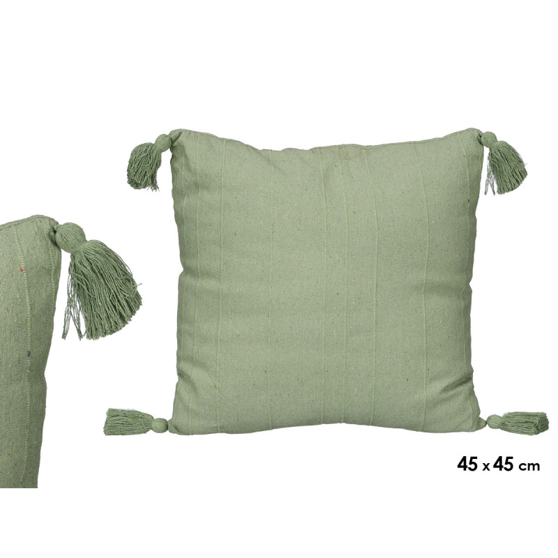 COUSSIN EVER RAYURES MENTHE 45X45CM