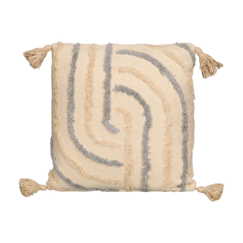 COUSSIN IRIS BRODÃ‰ GRIS 45X45CM