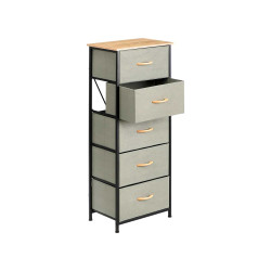 MEUBLE 5 TIROIRS GRIS