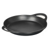 PAELLEIRA ALUMINIO PRETO INDUCAO 30 CM PEGAS