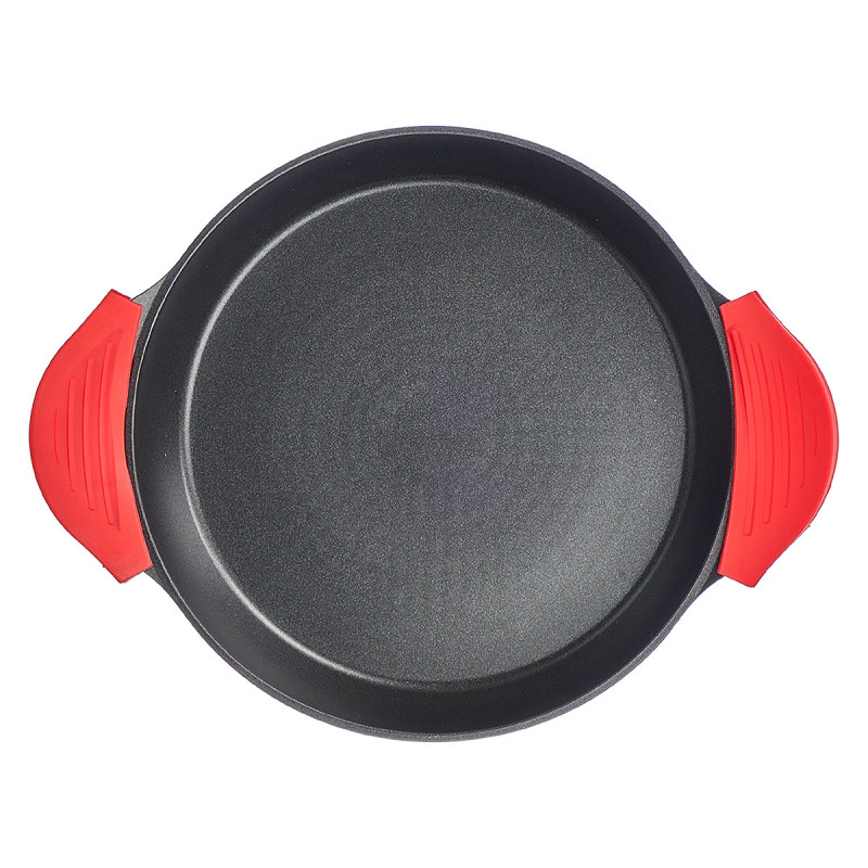 PADELLA PAELLA ALLUMINIO NERO INDUZIONE 30 CM MANI