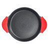 35 cm black aluminum paella pan with handles