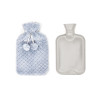 BOUILLOTTE À EAU 1.8L GRIS HOUSSE À POILS