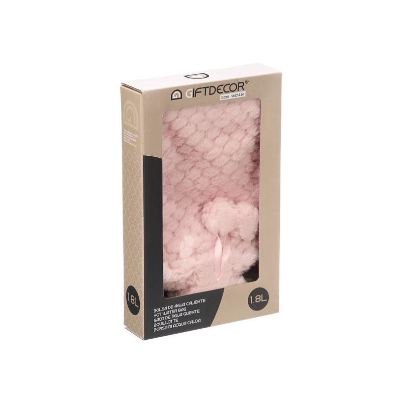 SACO DE AGUA 1.8L CAPA PELO ROSA