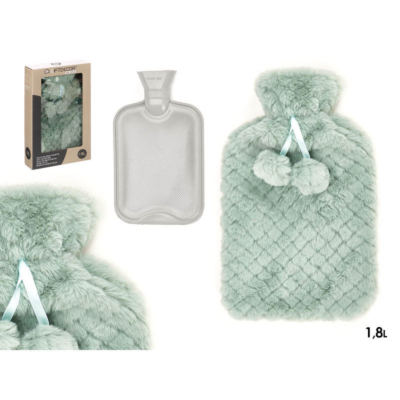 HOT WATER BAG 1.8L GREEN PILE COVER