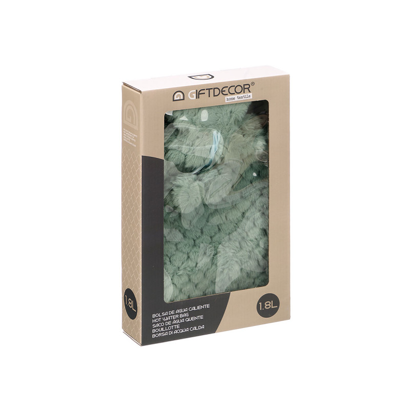 BORSA DELL'ACQUA 1.8L FODERA PELO VERDE
