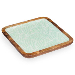 CENTRE DE TABLE CARRE 25X25 FEUILLES 