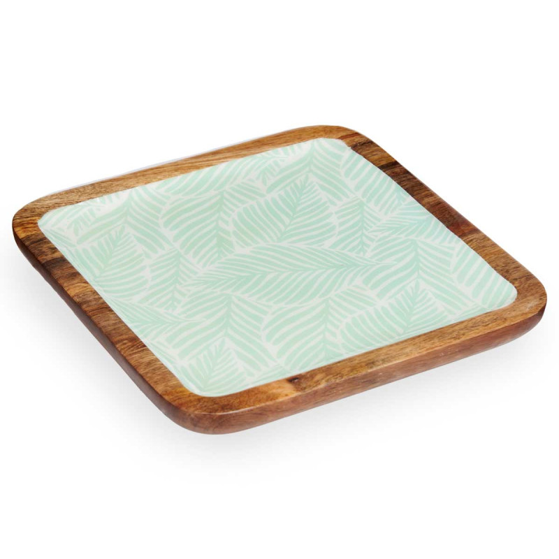 25X25 SQUARE LEAVES PATTERN CENTERPIECE