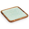 CENTRE DE TABLE CARRE 25X25 FEUILLES 
