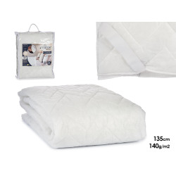 RECOUVRE MATELAS TNT AVEC ELASTIQUE BLANC 135CM