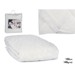 RECOUVRE MATELAS TNT AVEC ELASTIQUE BLANC 150CM