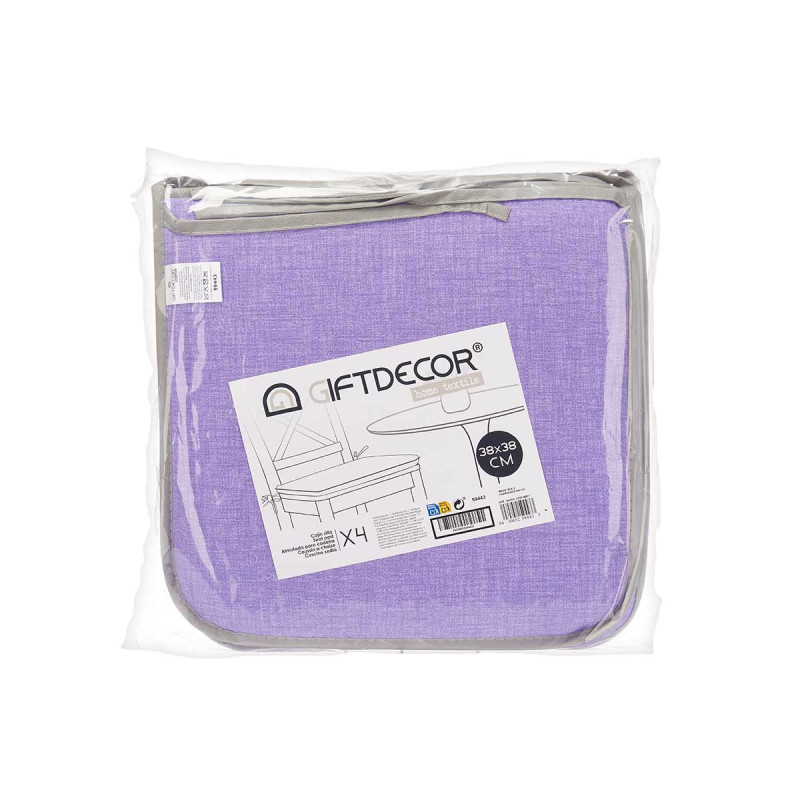 COUSSIN CHAISE 38X38CM LILAS