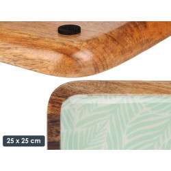 CENTRE DE TABLE CARRE 25X25 FEUILLES 