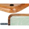 CENTRE DE TABLE CARRE 25X25 FEUILLES 