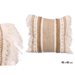 BEIGE ESPARTO CUSHION 45 X 45 CM