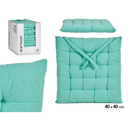COUSSIN LISSE TURQUOISE