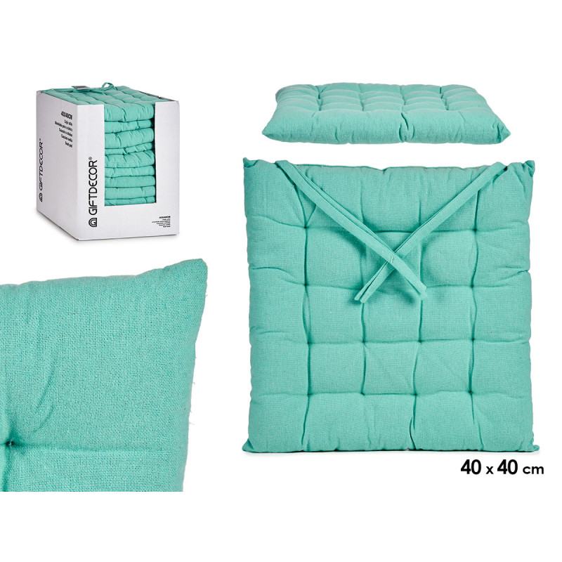 COUSSIN LISSE TURQUOISE