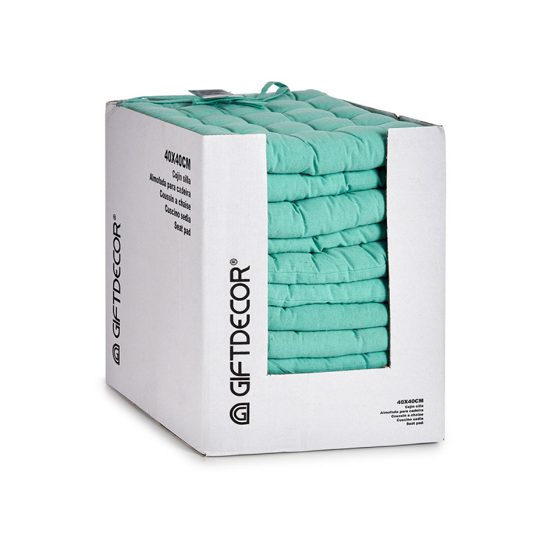 COUSSIN LISSE TURQUOISE