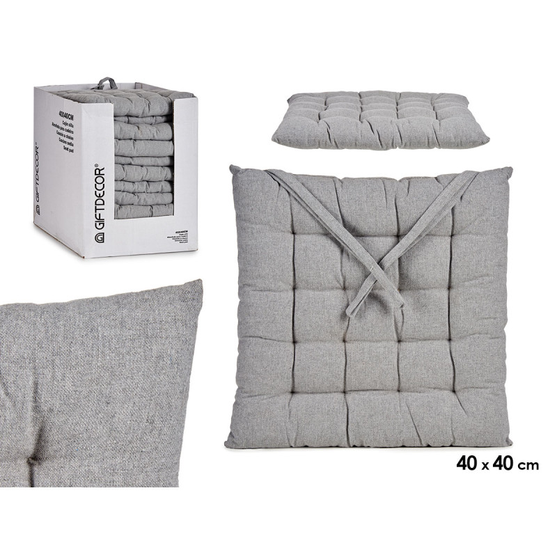 COJIN SILLA LISO GRIS