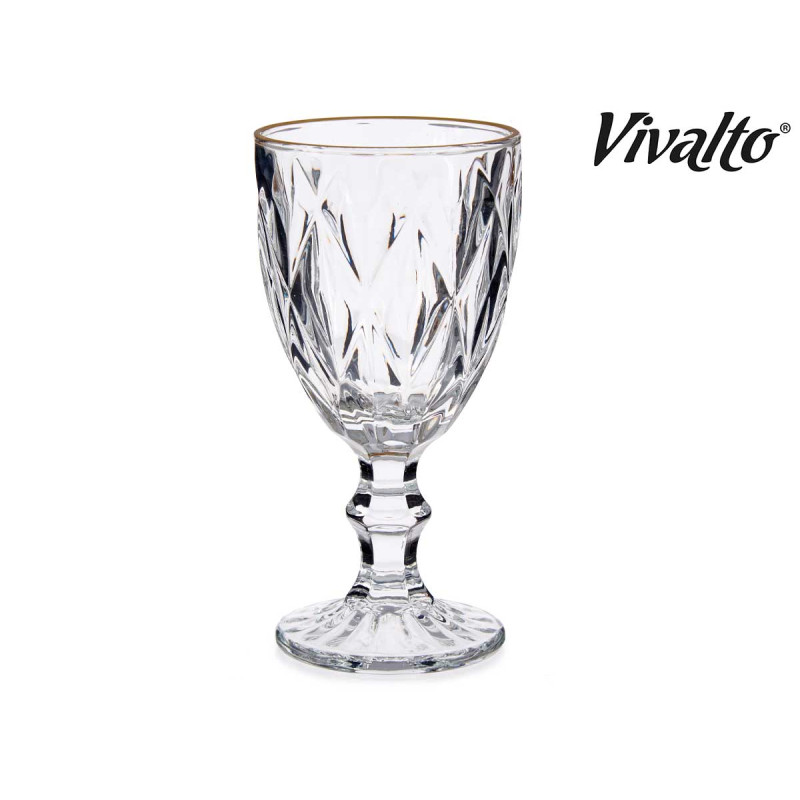 CALICE VINO 330ML DIAMANTE FILO ORO