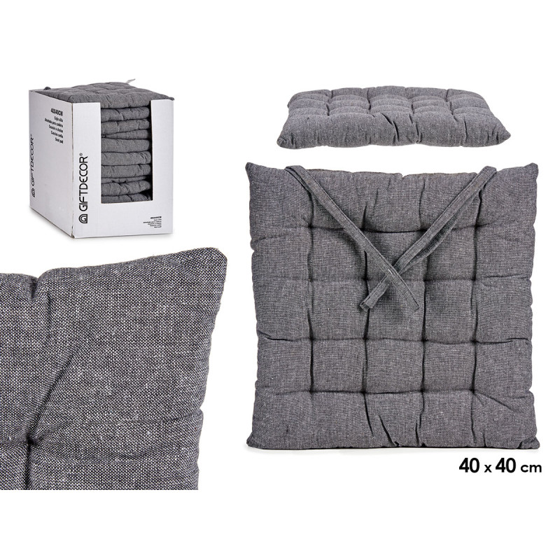 COJIN SILLA LISO GRIS OSCURO