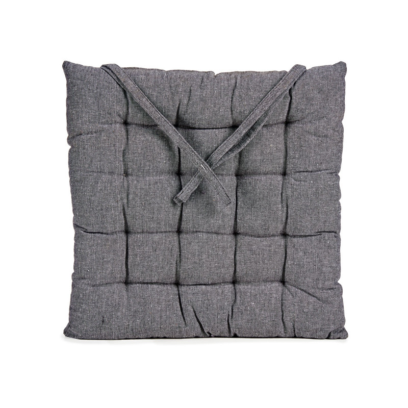 COUSSIN LISSE GRIS FONCE