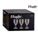 330ML DIAMOND SHAPE WINE GLASS WITH GOLD EDGE 