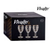 330ML DIAMOND SHAPE WINE GLASS WITH GOLD EDGE 