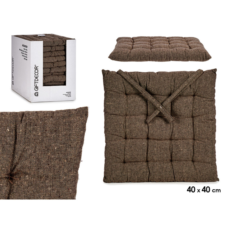COJIN SILLA LISO MARRON