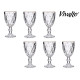 330ML DIAMOND SHAPE WINE GLASS WITH GOLD EDGE 