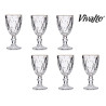 330ML DIAMOND SHAPE WINE GLASS WITH GOLD EDGE 